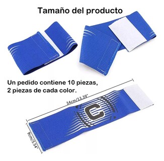 Foto 2 | Foto 2 | Bandas De Capitán Belug Elásticas Para Fútbol Y Rugby 5 Uds Cintillo Deportivo Multicolor