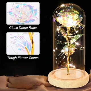 Foto 3 | Foto 3 | Flor De Rosa Eterna Con Luz Led Modelo Blanco