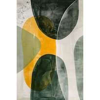 Cuadro Decorativo Geométrico 40x60cm Musgo Y Arena