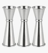Vaso Medidor Doble Xtellar 1 Y 2.5 Onzas 3 Piezas Acero Inoxidable
