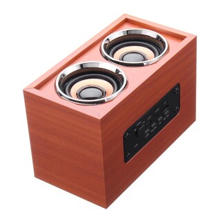 Foto 3 | Foto 3 | Altavoz Portátil Inalámbrico Retro De Madera De 10 W Con Salida W4 - Venta Internacional.