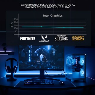 Foto 8 | Foto 8 | Computadora Escritorio Completa Xtreme Pc Gaming Core I3 12100 16gb Ssd 500gb Monitor 24.5 Wifi Black Juegos Casuales Y Estudio