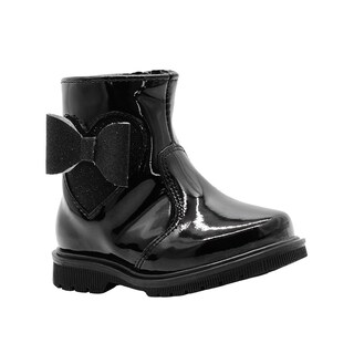 Foto 1 | Foto 1 | Botas Yuyin Charol Negro Moño Calientitas Para Niña Negro