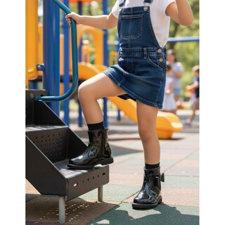 Foto 8 | Foto 8 | Botas Yuyin Charol Negro Moño Calientitas Para Niña Negro