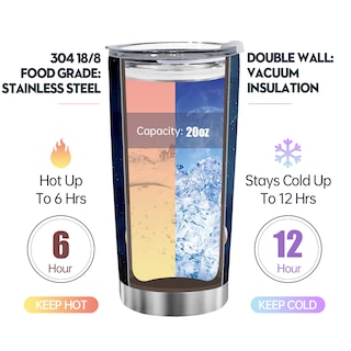 Foto 3 | Foto 3 | Taza De Viaje Oasisdream Vaso De Acero Inoxidable 600 Ml - Venta Internacional.