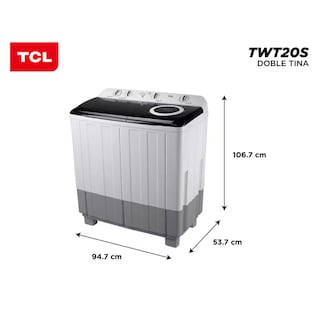 Foto 3 | Foto 3 | Lavadora TCL 20 kg Doble Tina Blanca TWT20S