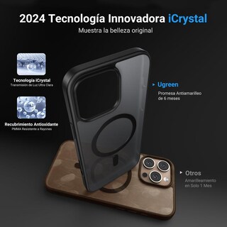 Foto 2 | Foto 2 | Funda Iphone 16 Pro Max Ugreen Negro Magnético Anti-amarillo Con Protección De Lente Y Caídas