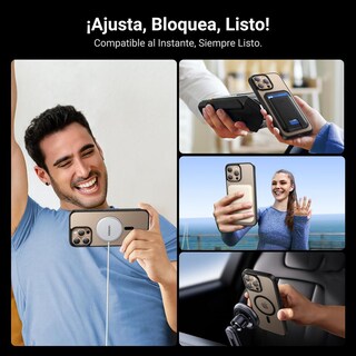 Foto 6 | Foto 6 | Funda Iphone 16 Pro Max Ugreen Negro Magnético Anti-amarillo Con Protección De Lente Y Caídas