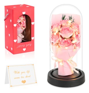 Foto 2 | Foto 2 | Flor Rosa Eterna Con Luz Led Modelo Rosa