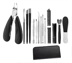 Cortaúñas Kit Podólogo Acero Inoxidable Negro