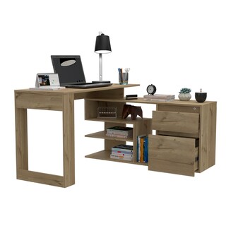 Foto 1 | Foto 1 | Escritorio En L Alteza Café Claro Virtual Muebles