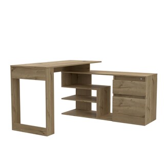 Foto 2 | Foto 2 | Escritorio En L Alteza Café Claro Virtual Muebles