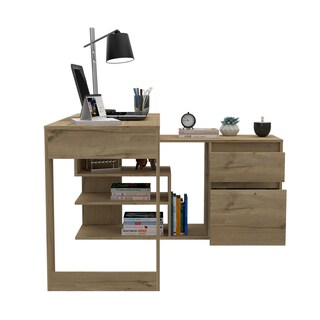 Foto 3 | Foto 3 | Escritorio En L Alteza Café Claro Virtual Muebles