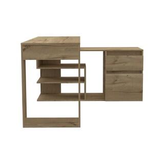 Foto 4 | Foto 4 | Escritorio En L Alteza Café Claro Virtual Muebles