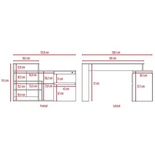 Foto 6 | Foto 6 | Escritorio En L Alteza Café Claro Virtual Muebles