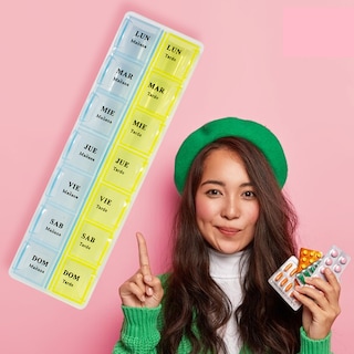 Foto 6 | Foto 6 | Pastillero Semanal Organizador Capsulas Medicamentos Blanco