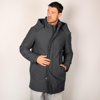 Foto 3 | Foto 3 | Chamarra Larga De Poliester Para Hombre Con Capucha Desmontable Greenlander Gris