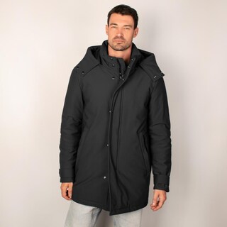 Foto 3 | Foto 3 | Chamarra Larga De Poliester Para Hombre Con Capucha Desmontable Greenlander Negro