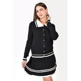 Foto 5 | Foto 5 | Conjunto Falda Plisada Con Sueter Roman Fashion /juvenil 50223 (negro) Negro