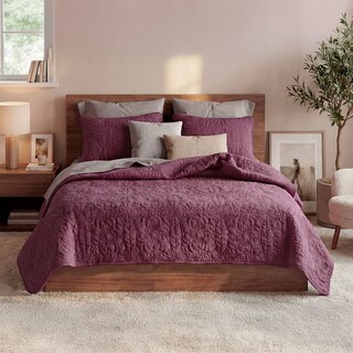 Foto 1 | Foto 1 | Edredón Ligero Queen Size Con Fundas De Almohada Real Textil Pinsonic Doble Vista Vino