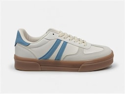 Tenis Golden Shoes P-106 Beige Azul Casual Mujer