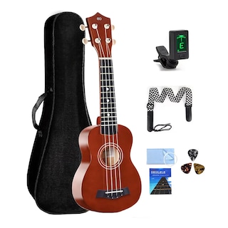 Foto 3 | Foto 3 | Ukulele Soprano Acústico Con Afinador Eo Safe Imports Esi-23908 Café