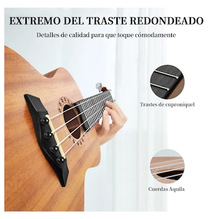 Foto 5 | Foto 5 | Ukelele De Concierto Acústico Eo Safe Imports Esi-23904 Café