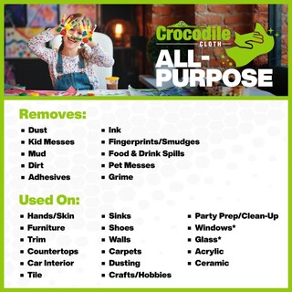 Foto 5 | Foto 5 | Toallitas Limpiadoras Tela De Cocodrilo Multiusos 80 Unidades 15 X 10 Cm