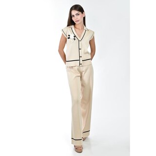Foto 4 | Foto 4 | Chaleco y Pantalón Beige con Broche Roman Fashion Juvenil