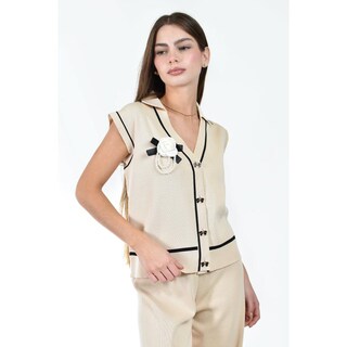 Foto 5 | Foto 5 | Chaleco y Pantalón Beige con Broche Roman Fashion Juvenil