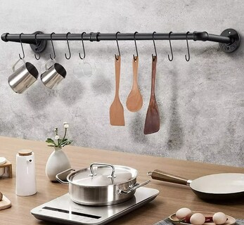 Foto 3 | Foto 3 | Perchero De Pared Xtellar Tubo Industrial Vintage Hierro Fundido Con Kit De Montaje Negro