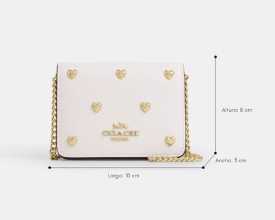 Foto 8 | Foto 8 | Bolsa Coach Mini Wallet On A Chain Cde97 Blanco