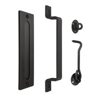 Manija De Puerta Lab.g De Granero Juegos De Pestillo De Bloqueo Negro