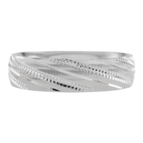 Argolla De Matrimonio Fonelli Oro Blanco 14k 5mm Brillo Clásico Elegante-11