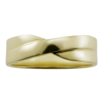 Argolla De Matrimonio Fonelli Firmamento Oro Amarillo 14k 6mm Brillo Elegante-5