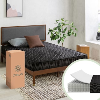 Foto 1 | Foto 1 | Colchón Zinus Essentials Individual 20 Cm De Alto Color Negro Con 10 Años De Garantía