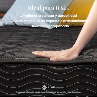 Foto 7 | Foto 7 | Colchón Zinus Essentials Individual 20 Cm De Alto Color Negro Con 10 Años De Garantía