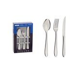 Juego De Cubiertos De 12 Piezas Tramontina Satri De Acero Inoxidable Con Cuchillos Para Asado Y Terminación En Alto Brillo