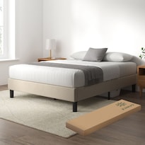 Base De Cama Zinus Curtis Queen Size Tapizada Con 5 Años De Garantía