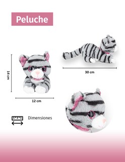 Foto 2 | Foto 2 | Gato de Peluche Importadora La Merced Gris