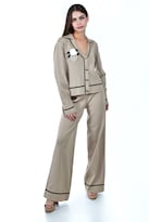 Conjunto de Suéter y Pantalon con Broche Roman Fashion Cafe para Mujer