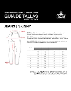 Foto 7 | Foto 7 | Jeans Skinny Tiro Alto Sexy Siluette 4245stmo Seven Jeans