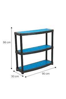 Foto 3 | Foto 3 | Estante Plastico Polycar De Mexico Eco 3 Celeste