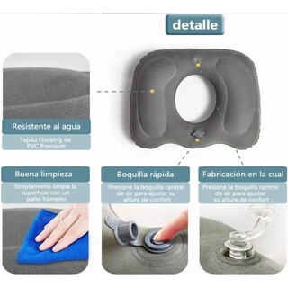 Foto 3 | Foto 3 | Cojín Dona Ortopédica Asiento Para Hemorroides Sentarse Eo Safe Imports Esi-23984 Gris