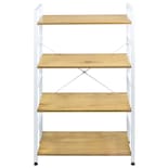 Librero Estilo Industrial 4 Estantes Madera Clara 59x24x114 Cm Ideen