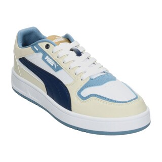 Foto 4 | Foto 4 | Tenis Puma Court Classic Street Color Blanco Azul Casual Para Hombre Beige