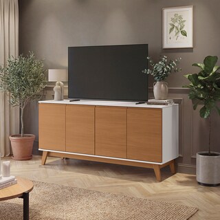 Foto 1 | Foto 1 | Aparador Blanco/canela Kappesberg 156 Cm 4 Puertas