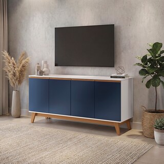 Foto 1 | Foto 1 | Bufetero Kappesberg Blanco/azul 156 Cm Con 4 Puertas