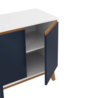 Foto 6 | Foto 6 | Bufetero Kappesberg Blanco/azul 156 Cm Con 4 Puertas