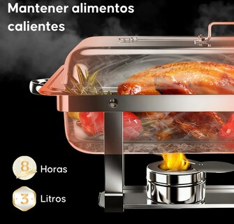 Foto 2 | Foto 2 | Bufetera Xtellar Triple Compartimento Plegable De Acero Inoxidable – Plateado